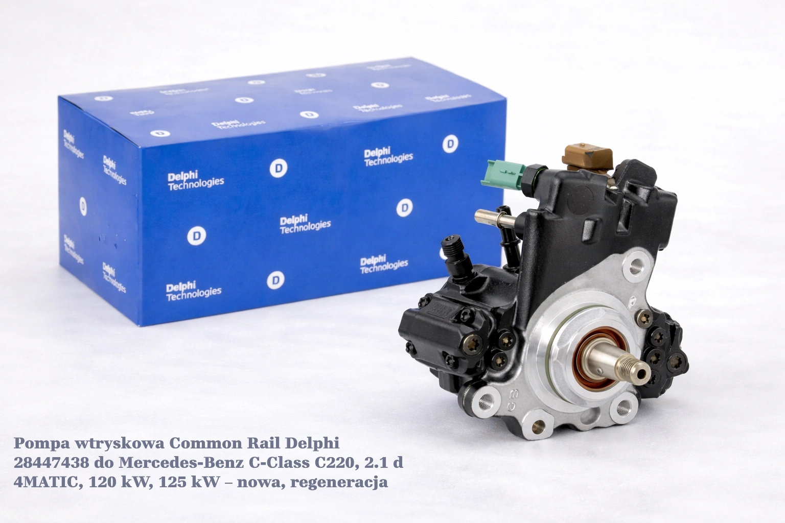Pompa wtryskowa Common Rail Delphi 28447438 do Mercedes-Benz C-Class C220, 2.1 d 4MATIC, 120 kW, 125 kW Pompa wtryskowa Common Rail Delphi 28447438 do Mercedes-Benz C-Class C220, 2.1 d 4MATIC, 120 kW, 125 kW – nowa, regeneracja