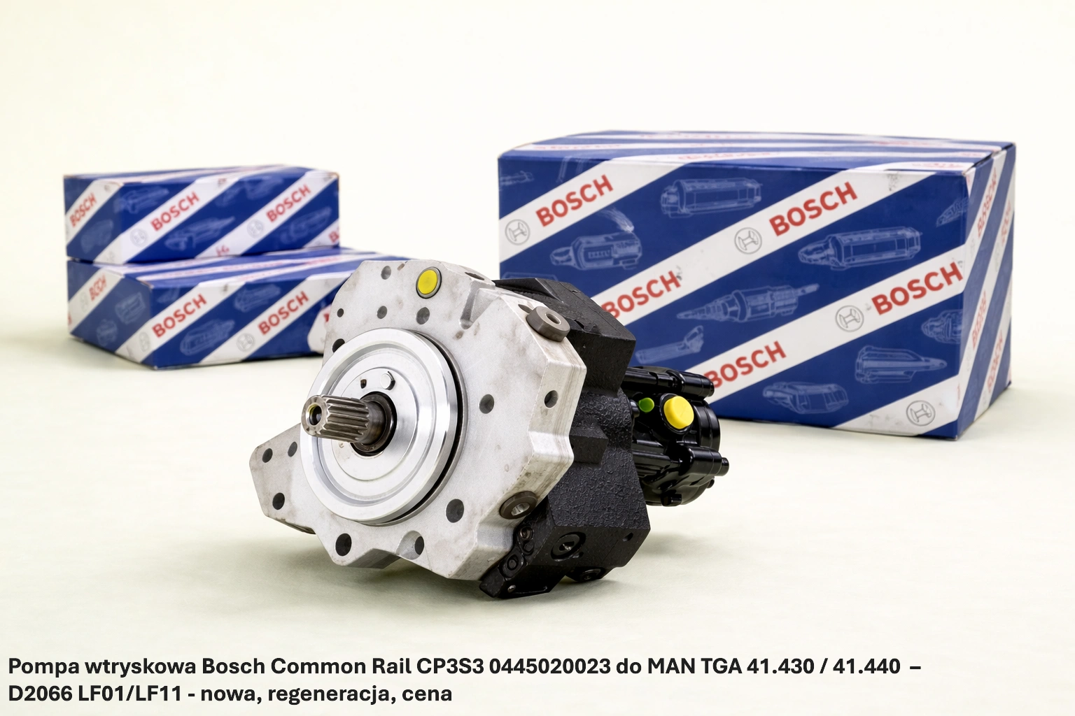 Pompa wtryskowa Bosch Common Rail CP3S3 0445020023 do MAN TGA 41.430 / 41.440– D2066 LF01/LF11 Pompa wtryskowa Bosch Common Rail CP3S3 0445020023 do MAN TGA 41.430 / 41.440– D2066 LF01/LF11 - nowa, regeneracja, cena