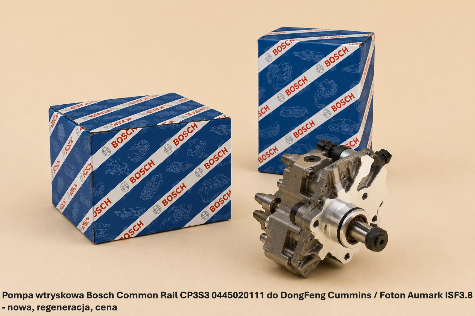 Pompa wtryskowa Bosch Common Rail CP3S3 0445020111 do DongFeng Cummins / Foton Aumark ISF3.8 - nowa, regeneracja, cena