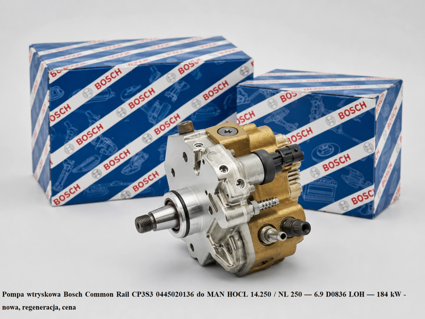 Pompa wtryskowa Bosch Common Rail CP3S3 0445020136 do MAN HOCL 14.250 / NL 250 — 6.9 D0836 LOH — 184 kW - nowa, regeneracja, cena