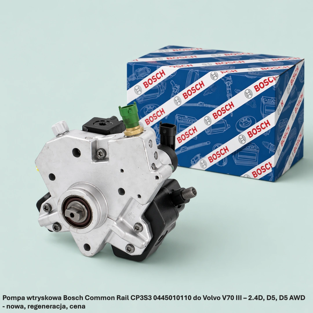 Pompa wtryskowa Bosch Common Rail CP3S3 0445010110 do Volvo V70 III – 2.4D, D5, D5 AWD- nowa, regeneracja, cena