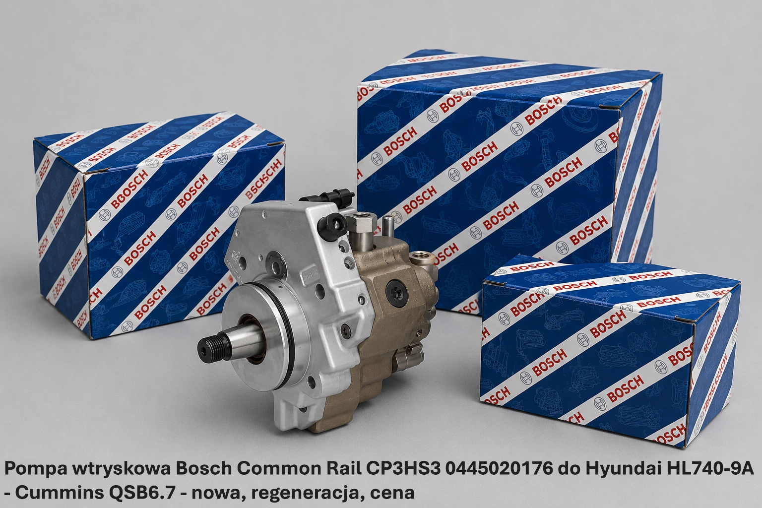 Pompa wtryskowa Bosch Common Rail CP3HS3 0445020176 do Hyundai HL740-9A - Cummins QSB6.7 - nowa, regeneracja, cena