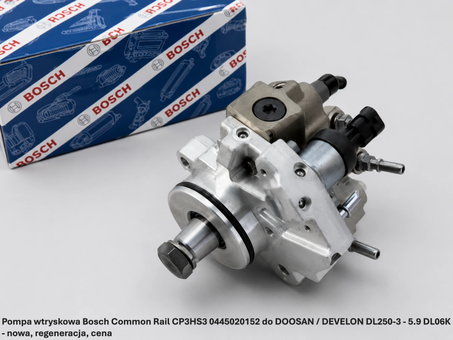 Pompa wtryskowa Bosch Common Rail CP3HS3 0445020152 do DOOSAN / DEVELON DL250-3 - 5.9 DL06K Pompa wtryskowa Bosch Common Rail CP3HS3 0445020152 do DOOSAN / DEVELON DL250-3 - 5.9 DL06K - nowa, regeneracja, cena