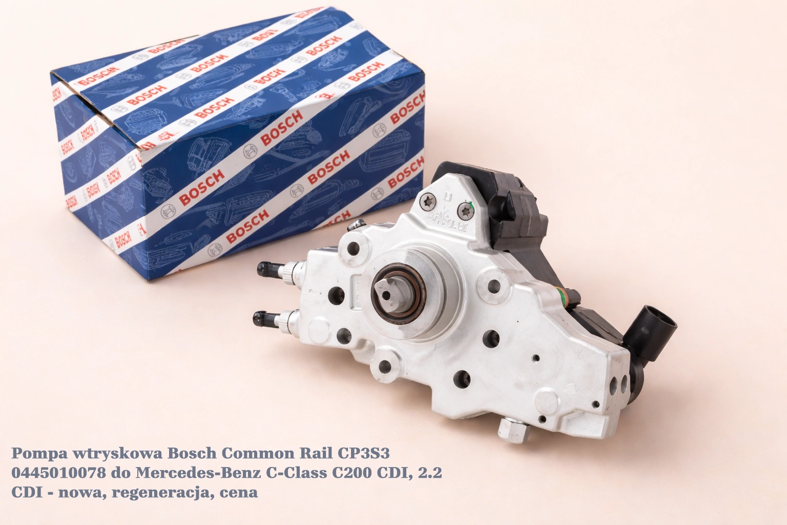 Pompa wtryskowa Bosch Common Rail CP3S3 0445010078 do Mercedes-Benz C-Class C200 CDI, 2.2 CDI Pompa wtryskowa Bosch Common Rail CP3S3 0445010078 do Mercedes-Benz C-Class C200 CDI, 2.2 CDI - nowa, regeneracja, cena