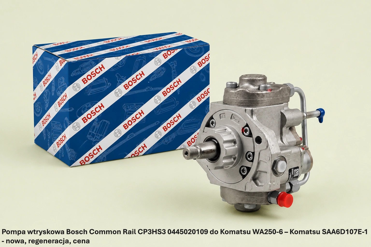 Pompa wtryskowa Bosch Common Rail CP3HS3 0445020109 do Komatsu WA250-6 – Komatsu SAA6D107E-1 - nowa, regeneracja, cena