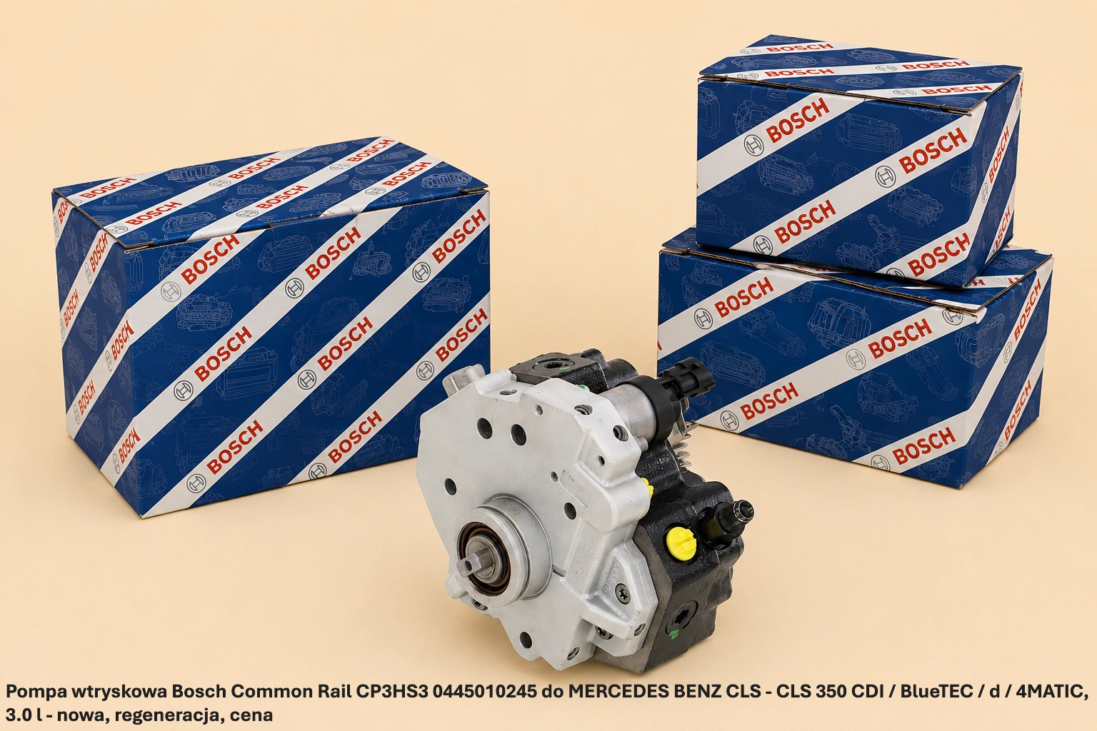 Pompa wtryskowa Bosch Common Rail CP3HS3 0445010245 do MERCEDES BENZ CLS - CLS 350 CDI / BlueTEC / d / 4MATIC, 3.0 l - nowa, regeneracja, cena