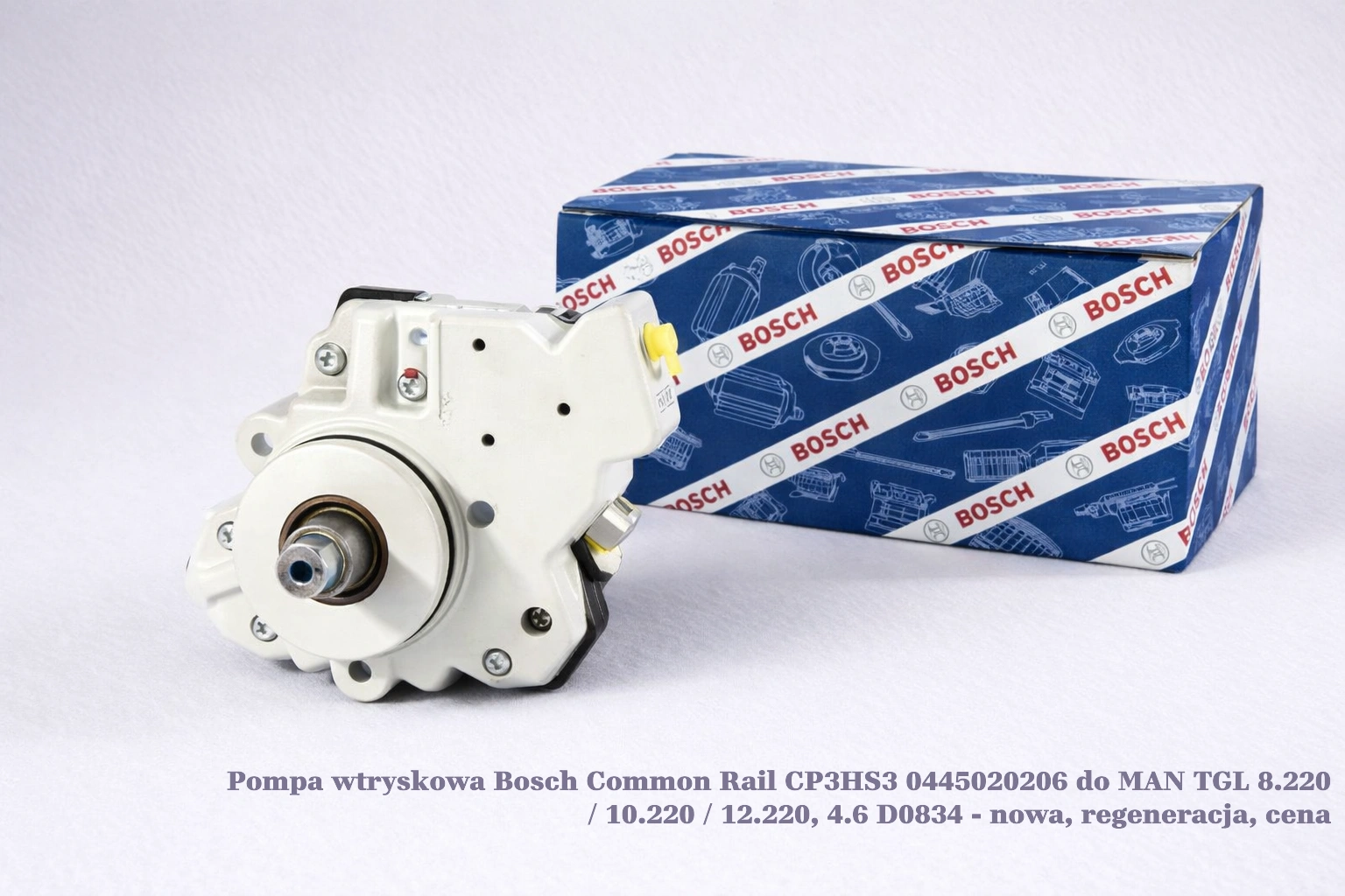 Pompa wtryskowa Bosch Common Rail CP3HS3 0445020206 do MAN TGL 8.220 / 10.220 / 12.220, 4.6 D0834 Pompa wtryskowa Bosch Common Rail CP3HS3 0445020206 do MAN TGL 8.220 / 10.220 / 12.220, 4.6 D0834 - nowa, regeneracja, cena