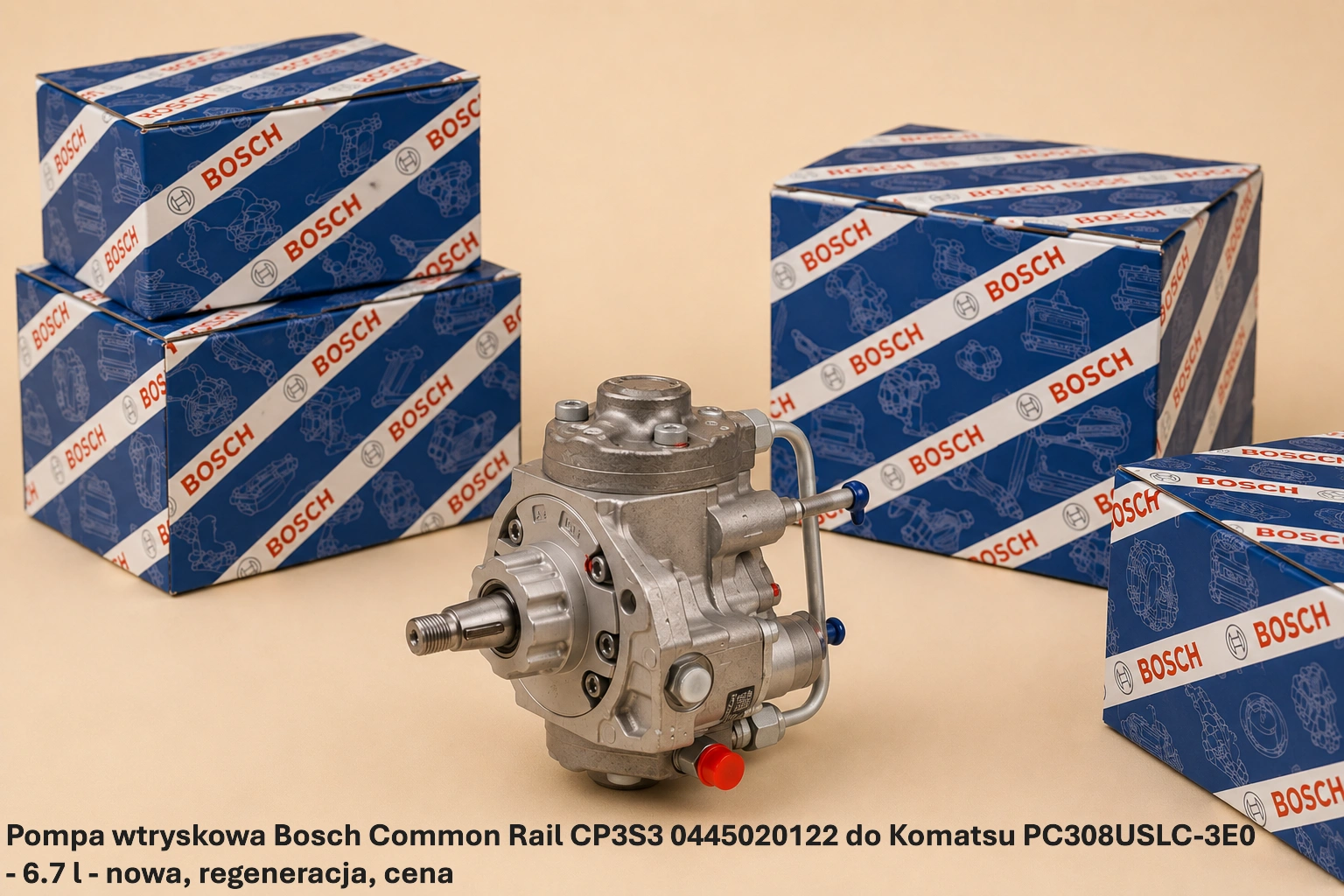 Pompa wtryskowa Bosch Common Rail CP3S3 0445020122 do Komatsu PC308USLC-3E0 - 6.7 l - nowa, regeneracja, cena