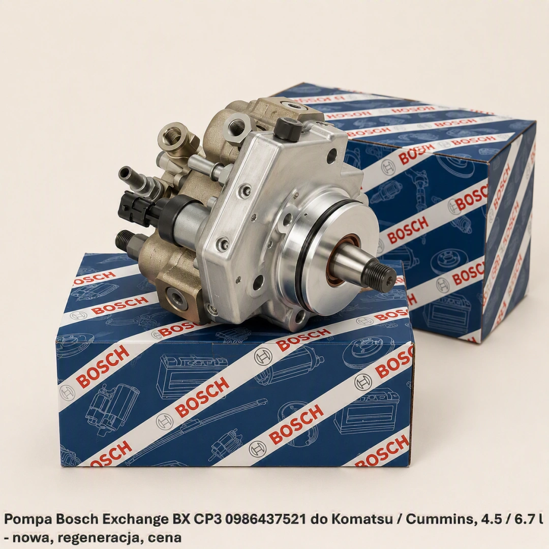 Pompa Bosch Exchange BX CP3 0986437521 do Komatsu / Cummins, 4.5 / 6.7 l 