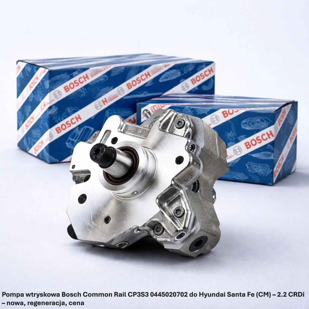 Pompa wtryskowa Bosch Common Rail CP3S3 0445020702 do Hyundai Santa Fe (CM) – 2.2 CRDi– nowa, regeneracja, cena