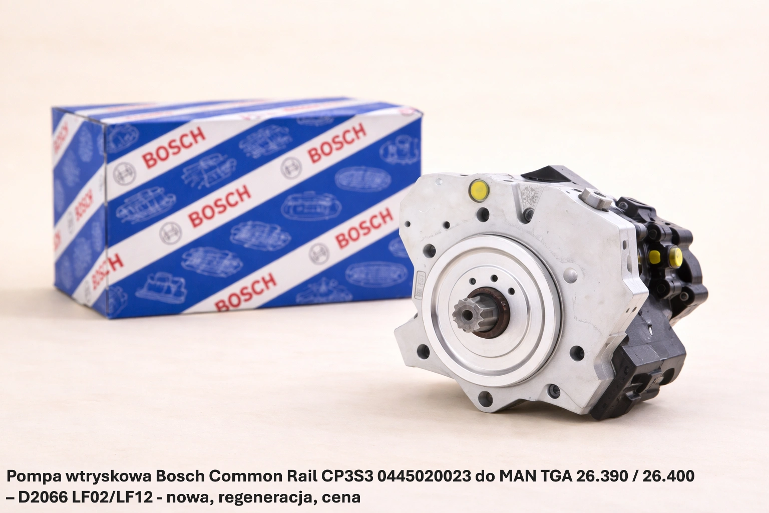 Pompa wtryskowa Bosch Common Rail CP3S3 0445020023 do MAN TGA 26.390 / 26.400 – D2066 LF02/LF12 Pompa wtryskowa Bosch Common Rail CP3S3 0445020023 do MAN TGA 26.390 / 26.400 – D2066 LF02/LF12 - nowa, regeneracja, cena