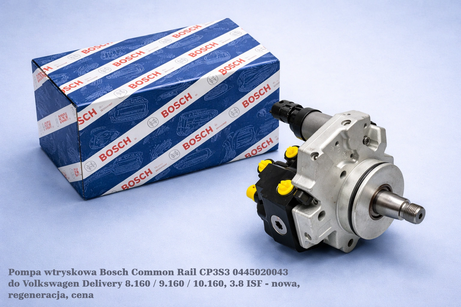 Pompa wtryskowa Bosch Common Rail CP3S3 0445020043 do Volkswagen Delivery 8.160 / 9.160 / 10.160, 3.8 ISF Pompa wtryskowa Bosch Common Rail CP3S3 0445020043 do Volkswagen Delivery 8.160 / 9.160 / 10.160, 3.8 ISF - nowa, regeneracja, cena
