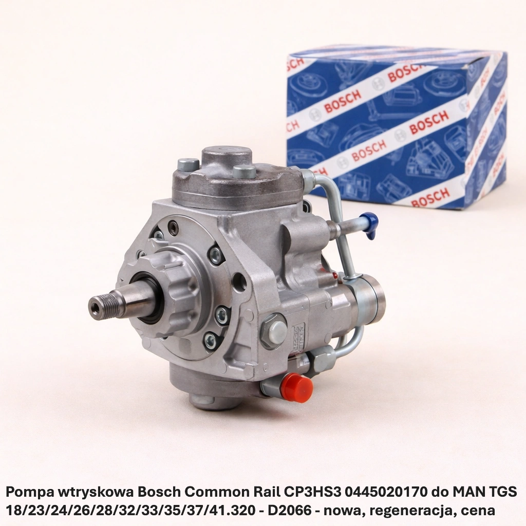 Pompa wtryskowa Bosch Common Rail CP3HS3 0445020170 do MAN TGS 18/23/24/26/28/32/33/35/37/41.320 - D2066 - nowa, regeneracja, cena