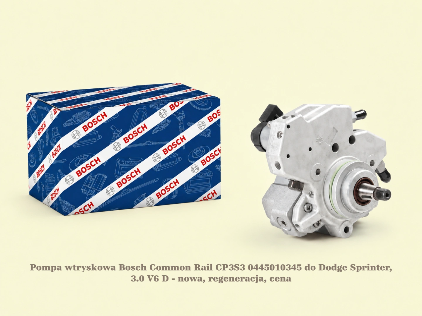 Pompa wtryskowa Bosch Common Rail CP3S3 0445010345 do Dodge Sprinter, 3.0 V6 D - nowa, regeneracja, cena
