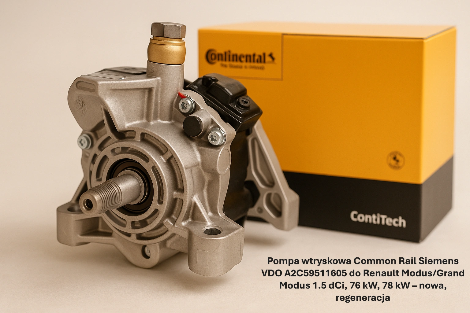Pompa wtryskowa Common Rail Siemens VDO A2C59511605 do Renault Modus/Grand Modus 1.5 dCi, 76 kW, 78 kW – nowa, regeneracja