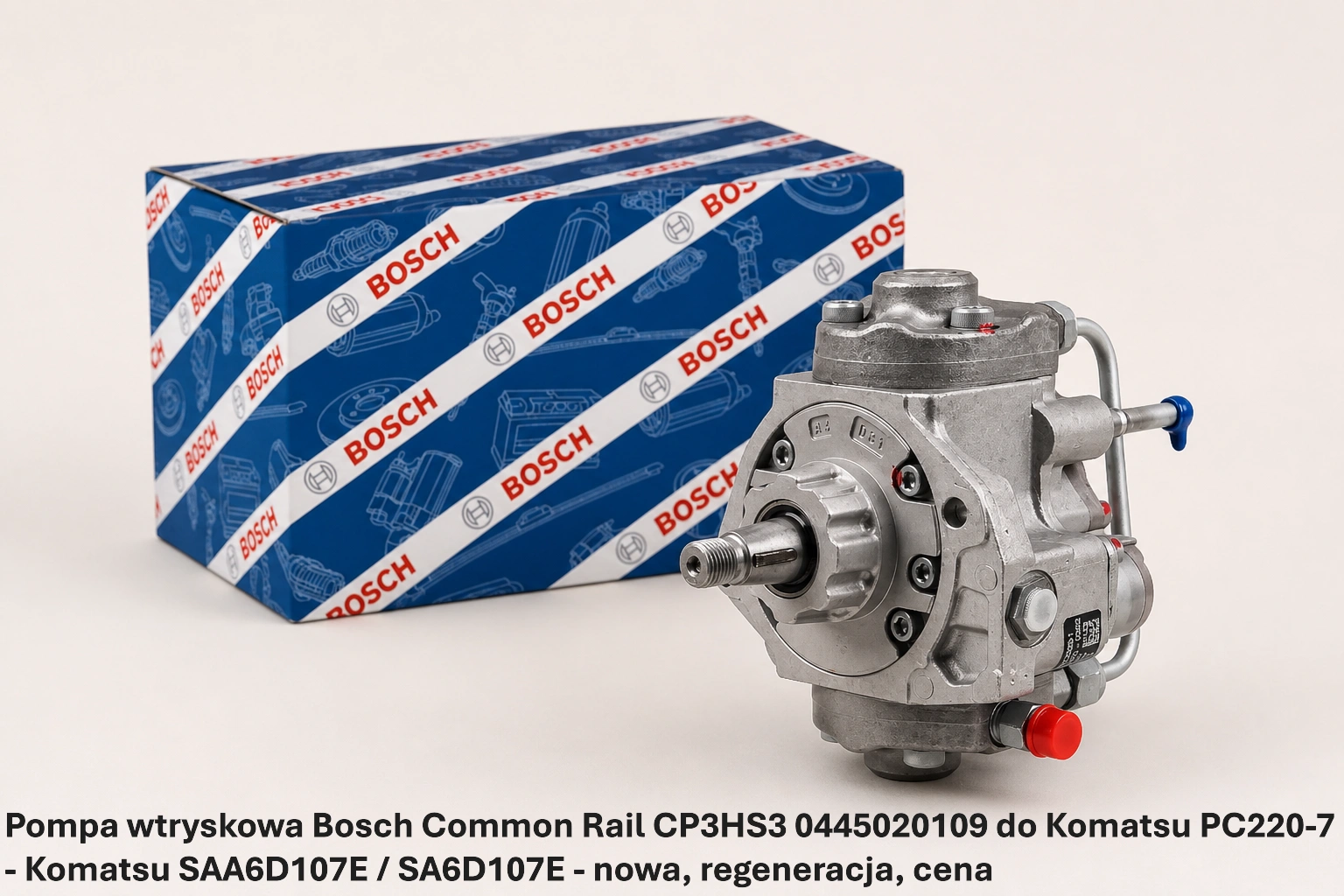Pompa wtryskowa Bosch Common Rail CP3HS3 0445020109 do Komatsu PC220-7 - Komatsu SAA6D107E / SA6D107E - nowa, regeneracja, cena