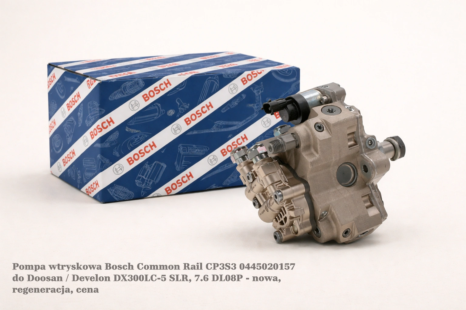 Pompa wtryskowa Bosch Common Rail CP3S3 0445020157 do Doosan / Develon DX300LC-5 SLR – 7.6 DL08P Pompa wtryskowa Bosch Common Rail CP3S3 0445020157 do Doosan / Develon DX300LC-5 SLR – 7.6 DL08P - nowa, regeneracja, cena
