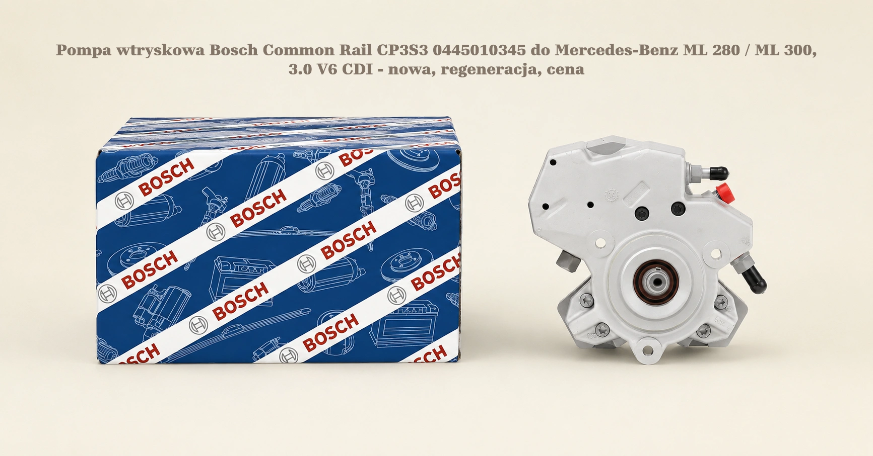 Pompa wtryskowa Bosch Common Rail CP3S3 0445010345 do Mercedes-Benz ML 280 / ML 300, 3.0 V6 CDI Pompa wtryskowa Bosch Common Rail CP3S3 0445010345 do Mercedes-Benz ML 280 / ML 300, 3.0 V6 CDI - nowa, regeneracja, cena