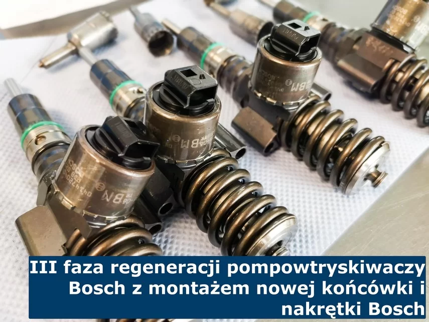 Regeneracja pompowtryskiwaczy - III faza - montaż nowej końcówki i nakrętki Bosch