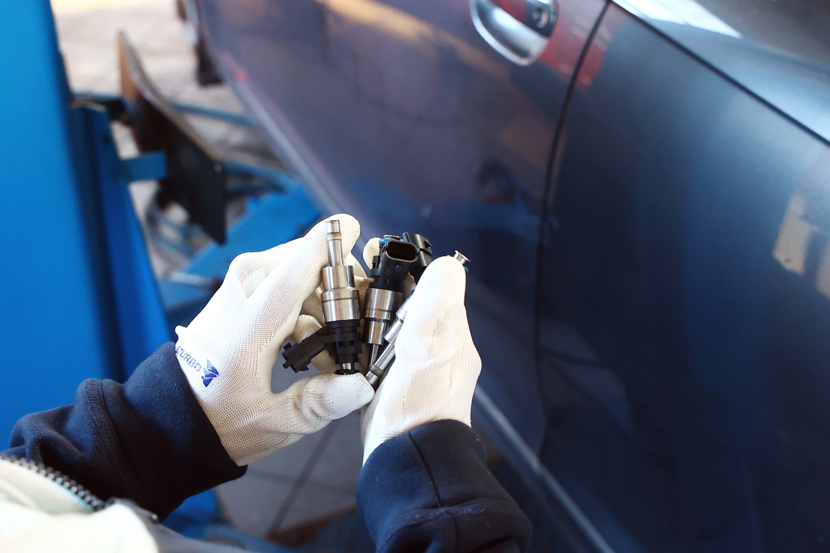 Pomiar kontrolny wtryskiwacza Opel Zafira B po czyszczeniu Benzynowy wtryskiwacz ponownie badany po wykonaniu procesu czyszczenia