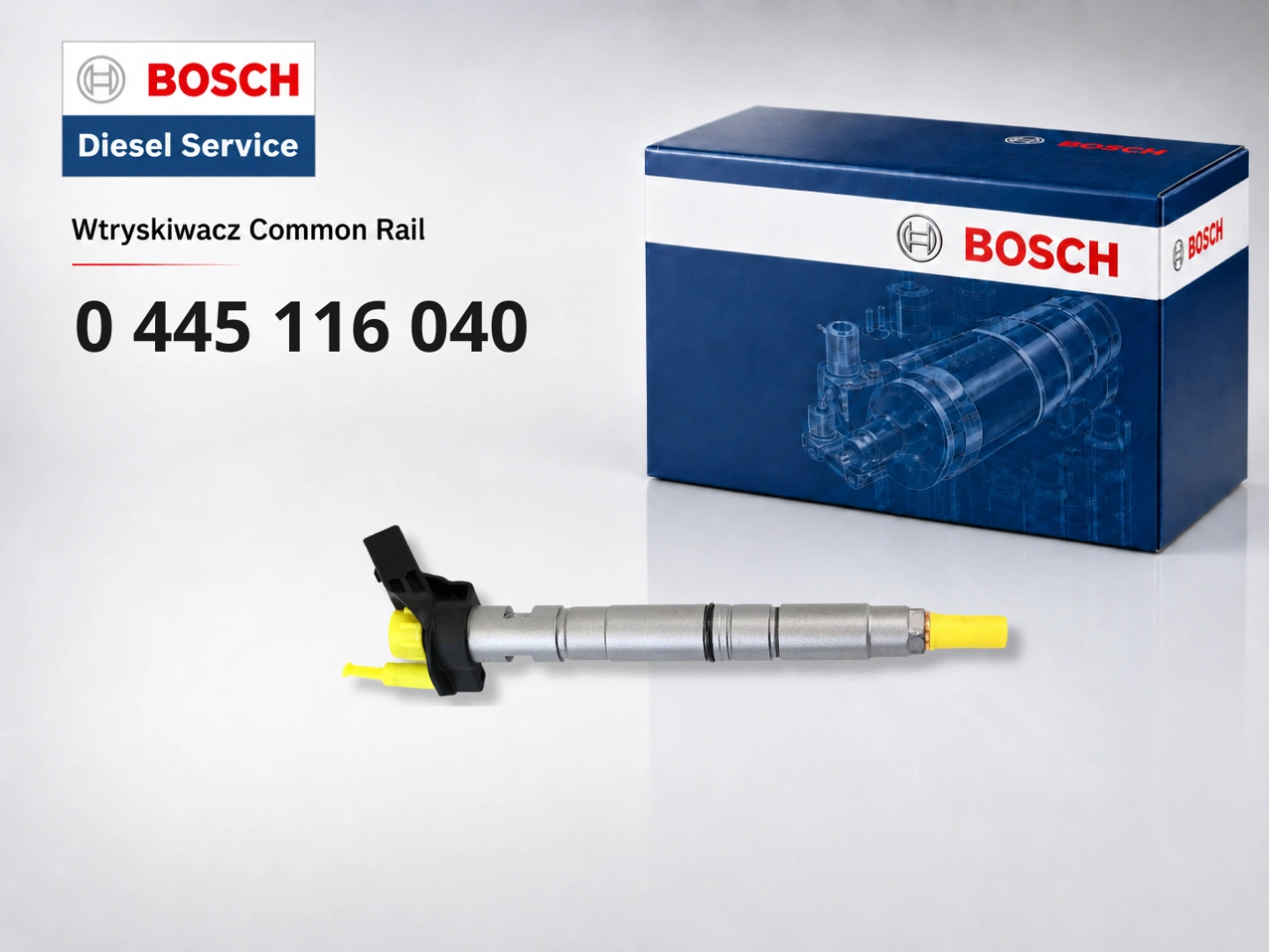 Bosch 0445116040 3.0 TDI – wtryskiwacz Common Rail Wtryskiwacz Bosch 0445116040 Common Rail do silnika 3.0 TDI