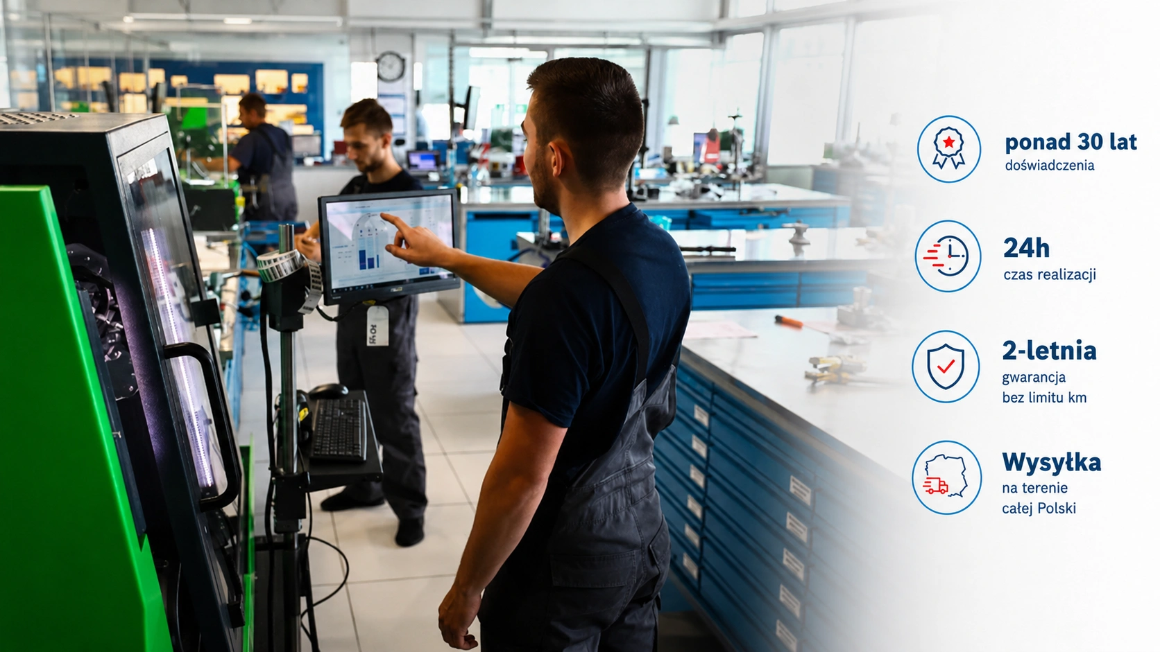 Test wtryskiwaczy Common Rail Bosch na stanowisku diagnostycznym Diagnostyka i test wtryskiwaczy Common Rail Bosch na stanowisku Bosch DCI/EPS w pracowni Pawlik Diesel Service