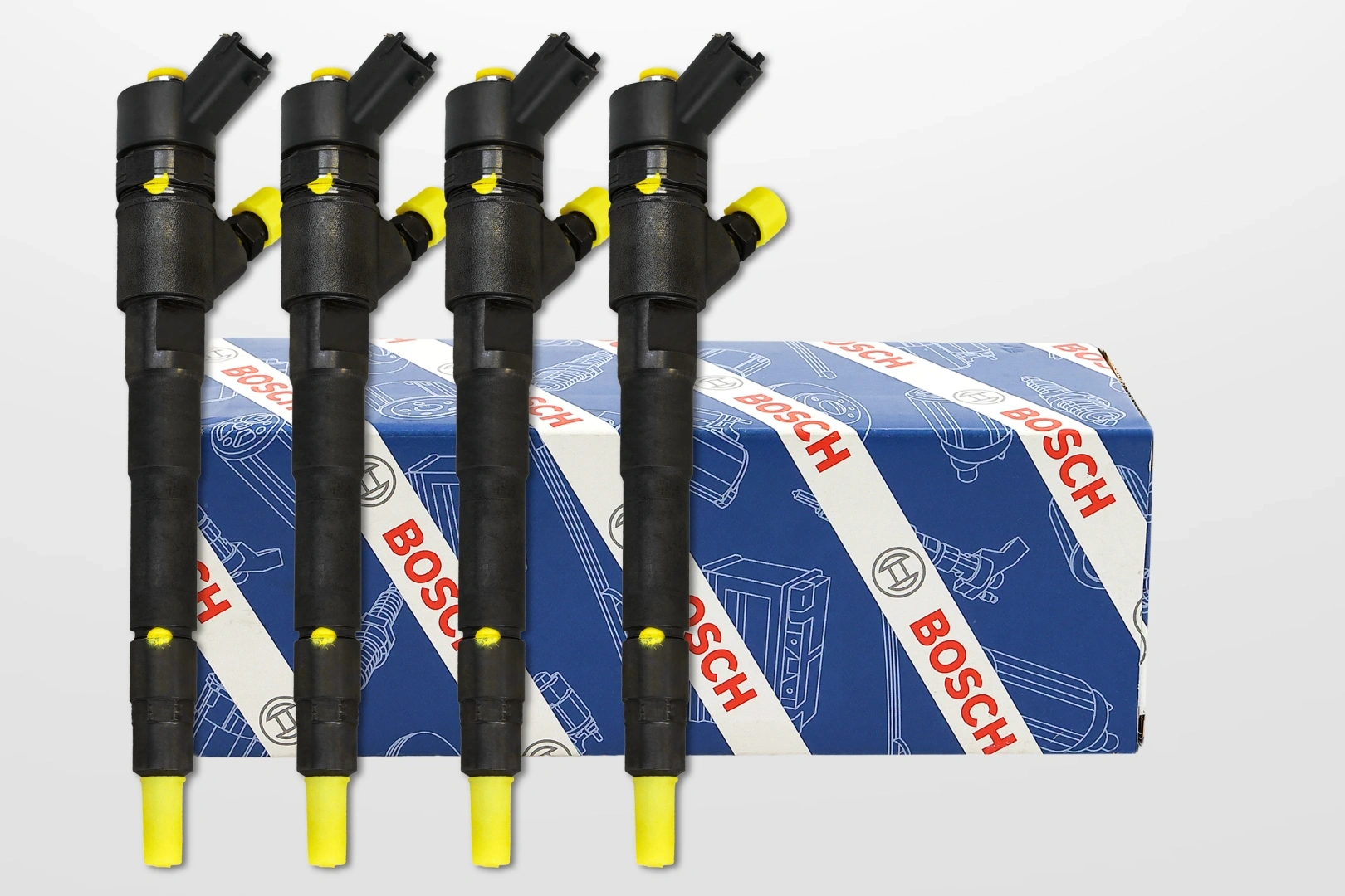 Cztery wtryskiwacze Bosch 0445110273 z opakowaniem Bosch