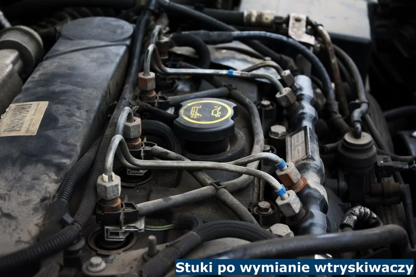 Stuki po wymianie wtryskiwaczy Wtryskiwacze pod maską samochodu