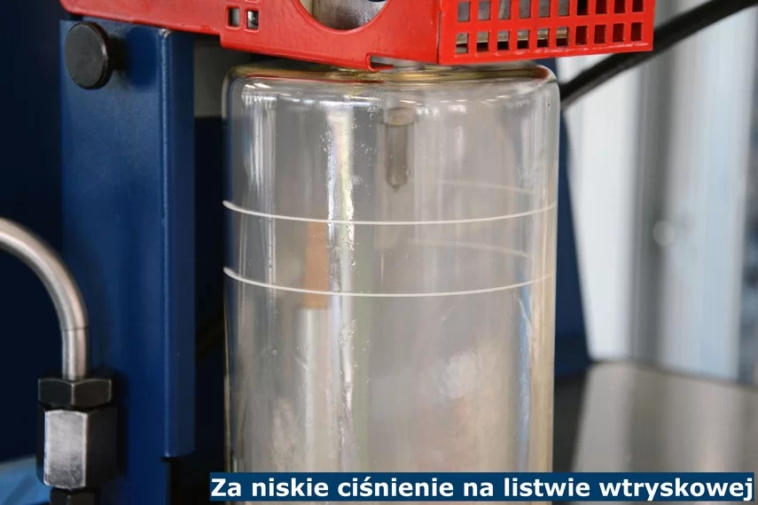 Za niskie ciśnienie na listwie wtryskowej