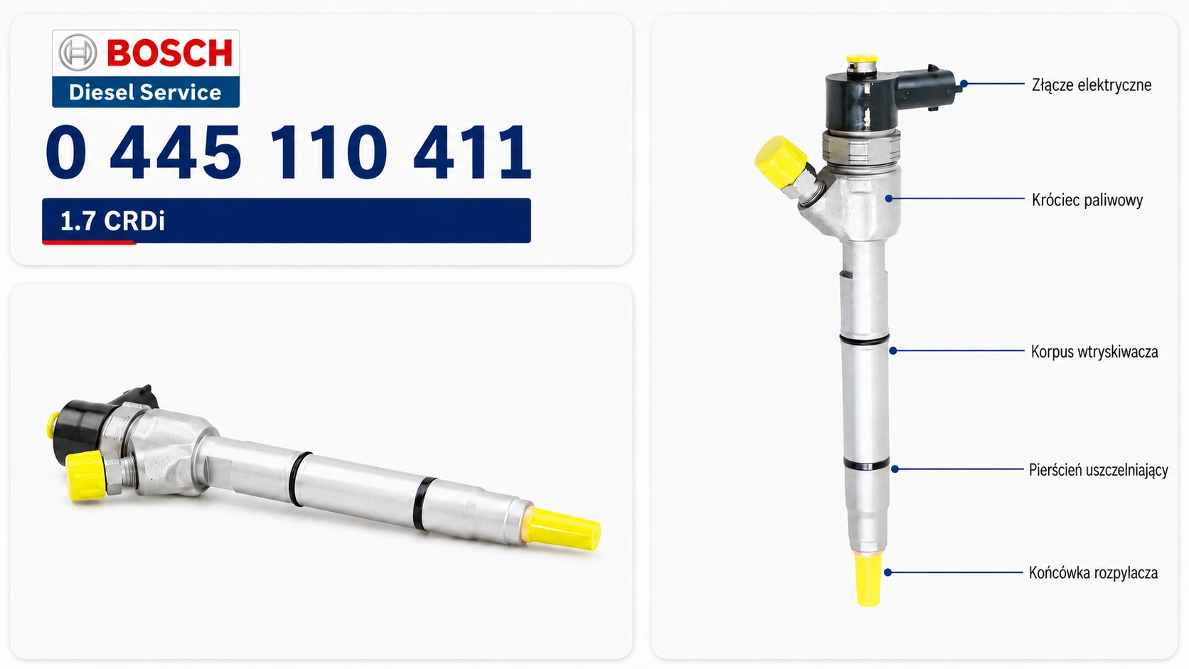 Numer Bosch 0445110411 na wtryskiwaczu