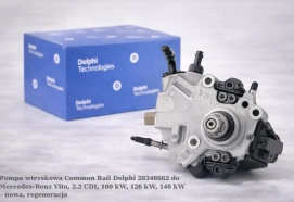 Pompa wtryskowa Common Rail Delphi 28348662 do Mercedes-Benz Vito, 2.2 CDI, 100 kW, 120 kW, 140 kW – nowa, regeneracja