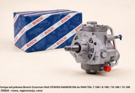 Pompa wtryskowa Bosch Common Rail CP3HS3 0445020156 do MAN TGL 7.180 / 8.180 / 10.180 / 12.180 – D0834 - nowa, regeneracja, cena