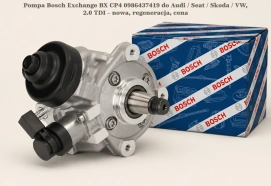Pompa Bosch Exchange BX CP4 0986437419 do Audi / Seat / Skoda / VW, 2.0 TDI – nowa, regeneracja, cena