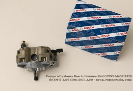 Pompa wtryskowa Bosch Common Rail CP3S3 0445010126 do BMW 330d (E90, E93), 3.0D - nowa, regeneracja, cena
