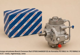 Pompa wtryskowa Bosch Common Rail CP3S3 0445020122 do Komatsu PC190LC-8 / PC190NLC-8 - 4.5 l - nowa, regeneracja, cena
