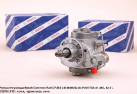 Pompa wtryskowa Bosch Common Rail CP3S3 0445020052 do MAN TGA 41.480, 12.8 l, D2876 LF12 - nowa, regeneracja, cena