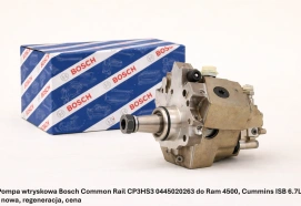 Pompa wtryskowa Bosch Common Rail CP3HS3 0445020263 do Ram 4500, Cummins ISB 6.7L - nowa, regeneracja, cena