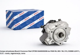 Pompa wtryskowa Bosch Common Rail CP3S3 0445020208 do MAN NL 283 / NL 313, D2066 LUH11, 10.5 l - nowa, regeneracja, cena