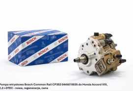 Pompa wtryskowa Bosch Common Rail CP3S3 0445010035 do Honda Accord VIII, 2.2 i-DTEC - nowa, regeneracja, cena