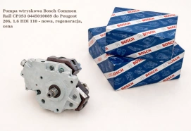 Pompa wtryskowa Bosch Common Rail CP3S3 0445010089 do Peugeot 206, 1.6 HDi 110 - nowa, regeneracja, cena