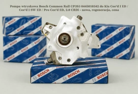 Pompa wtryskowa Bosch Common Rail CP3S3 0445010342 do Kia Cee’d I ED / Cee’d I SW ED / Pro Cee’d ED, 2.0 CRDi - nowa, regeneracja, cena