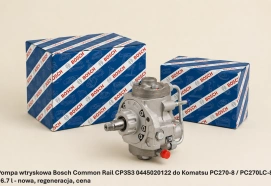 Pompa wtryskowa Bosch Common Rail CP3S3 0445020122 do Komatsu PC270-8 / PC270LC-8 - 6.7 l - nowa, regeneracja, cena