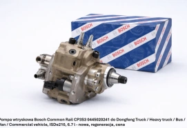Pompa wtryskowa Bosch Common Rail CP3S3 0445020241 do Dongfeng Truck / Heavy truck / Bus / Van / Commercial vehicle, ISDe210, 6.7 l - nowa, regeneracja, cena