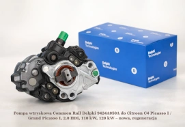 Pompa wtryskowa Common Rail Delphi 9424A050A do Citroën C4 Picasso I / Grand Picasso I, 2.0 HDi, 110 kW, 120 kW – nowa, regeneracja