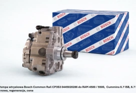 Pompa wtryskowa Bosch Common Rail CP3S3 0445020286 do RAM 4500 / 5500, Cummins 6.7 ISB, 6.7 l - nowa, regeneracja, cena