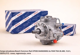 Pompa wtryskowa Bosch Common Rail CP3S3 0445020052 do MAN TGA 26.480, 12.8 l, D2876 LF12 - nowa, regeneracja, cena