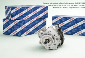 Pompa wtryskowa Bosch Common Rail CP3S3 0445020014 do MAN TGA 24.350 / 24.360, D2066LF - nowa, regeneracja, cena