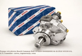 Pompa wtryskowa Bosch Common Rail CP3HS3 0445020302 do KAMAZ 43118 6×6, 6.7L Cummins - nowa, regeneracja, cena