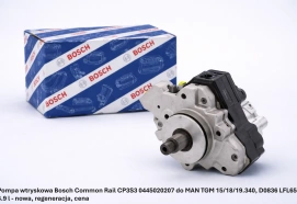 Pompa wtryskowa Bosch Common Rail CP3S3 0445020207 do MAN TGM 15/18/19.340, D0836 LFL65, 6.9 l - nowa, regeneracja, cena