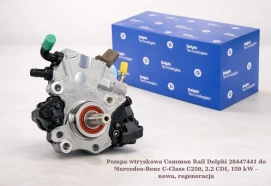 Pompa wtryskowa Common Rail Delphi 28447441 do Mercedes-Benz C-Class C250, 2.2 CDI, 150 kW – nowa, regeneracja